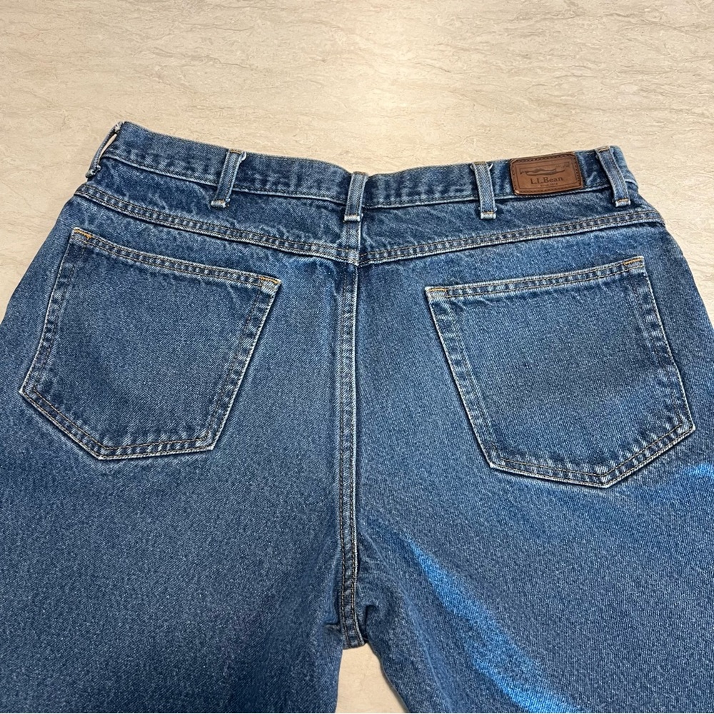 LL Bean Jeans 38x29 Blue Denim Natural Fit 100% Cotton RN 104731 - Picture 13 of 13